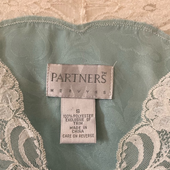 Green Floral Sleep Shirt with Lace Trim - Picture 6 of 7